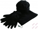 Шарф и перчатки в мешочке черный