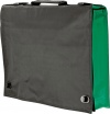 Черная сумка для документов с зелеными вставками