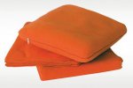 Флисовый плед-подушка оранжевый